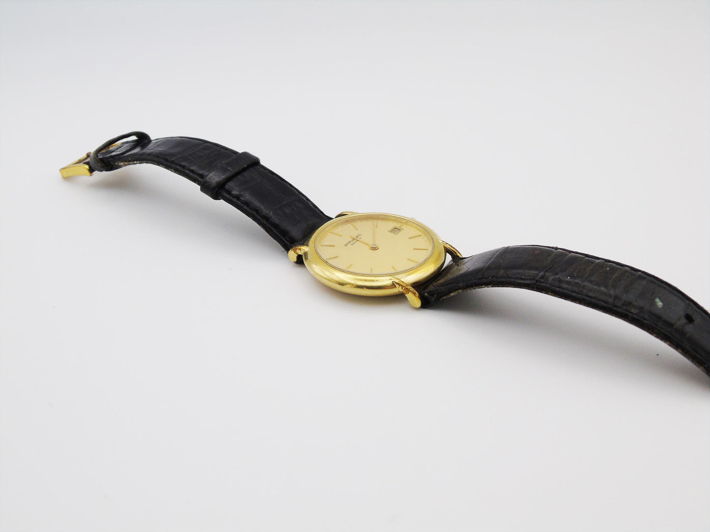 Vintage Raymond Weil Mens watch Date Function Quartz Gold Wristwatch