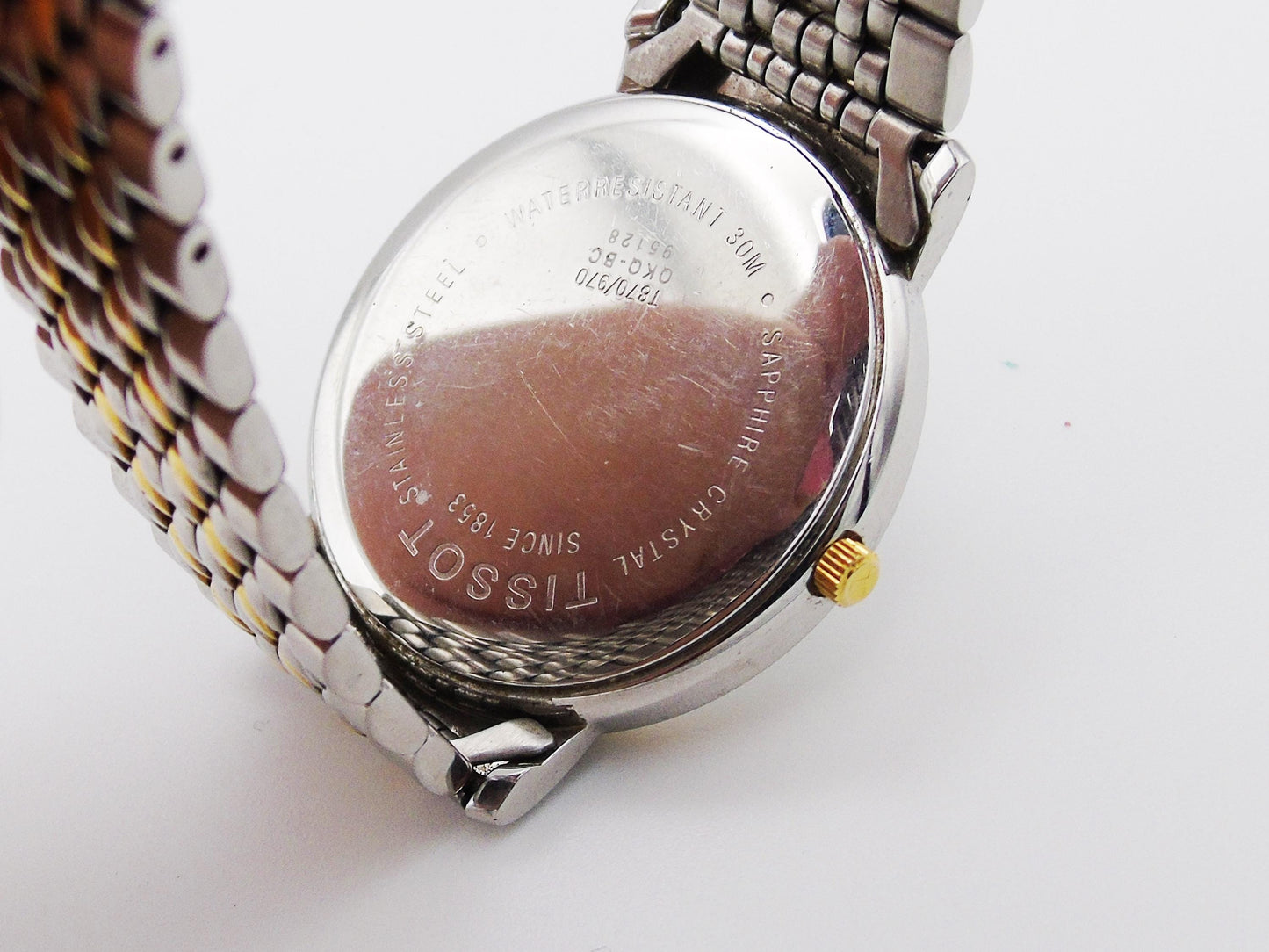 Mens Tissot Watch Two Tone Swiss Gold and Silver Gents Wristwatch Unique Gift for Him