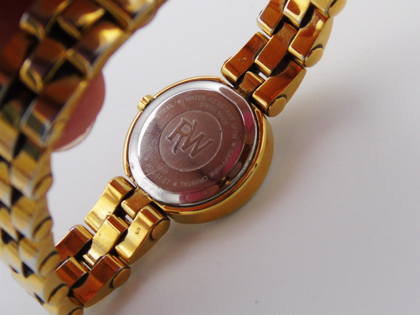 Raymond Weil Gold-Plated Watch – Swiss Quartz, Diamond Hour Markers, 16cm Bracelet, Box & Papers, Vintage Elegance