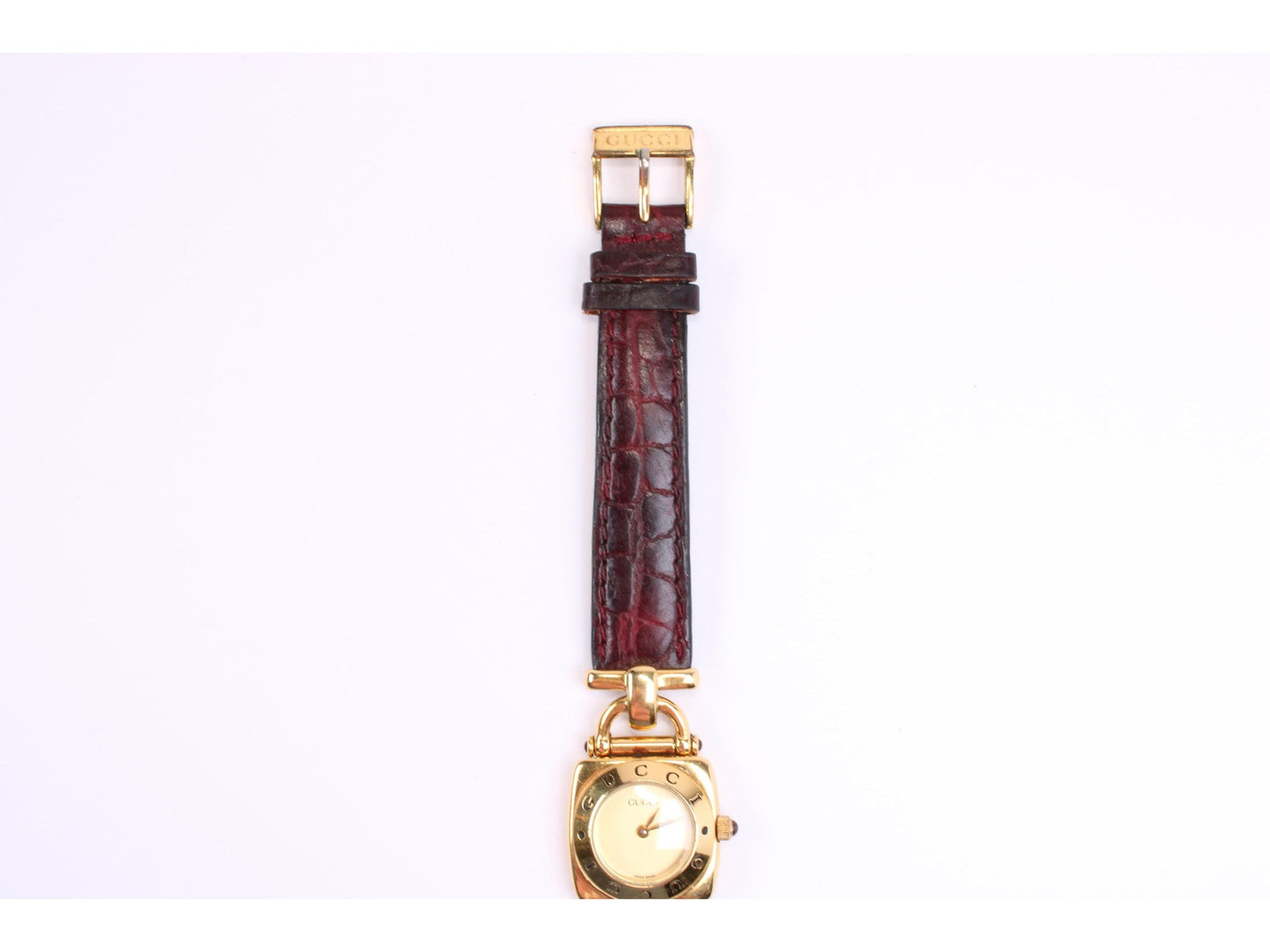 Gucci 6300L Watch - Horsebit Collection Gold Plated MOP Dial Quartz Working (Mother of Pearl ) - Gems Forgotten 