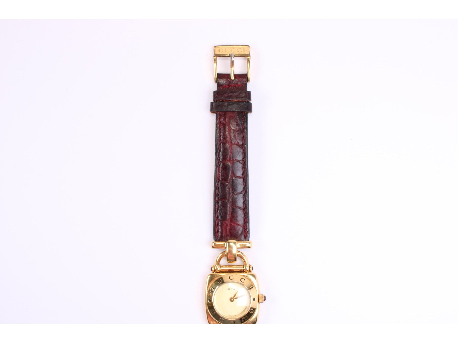 Gucci 6300L Watch - Horsebit Collection Gold Plated MOP Dial Quartz Working (Mother of Pearl ) - Gems Forgotten 