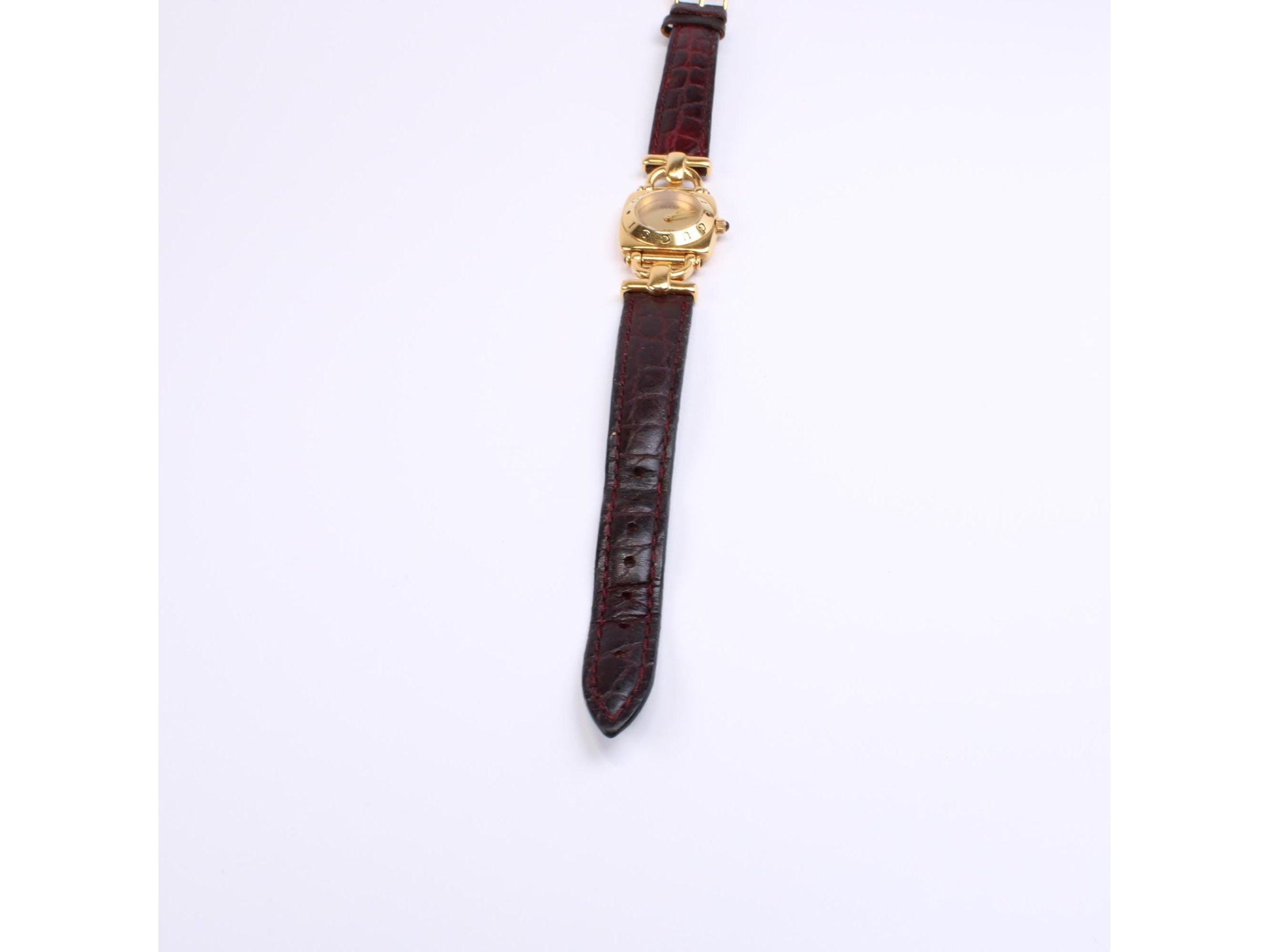 Gucci 6300L Watch - Horsebit Collection Gold Plated MOP Dial Quartz Working (Mother of Pearl ) - Gems Forgotten 
