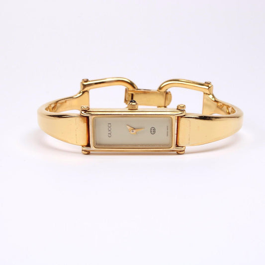 Gucci 1500L  Watch Cream Dial  – Ladies Tank Wristwatch  Unique Gift for Her G55 - Gems Forgotten 