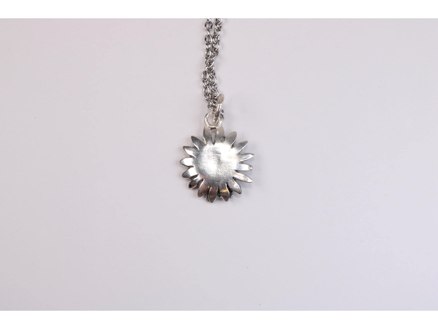Vintage Silver Flower and Butterfly  Pendant Necklace - Gems Forgotten 