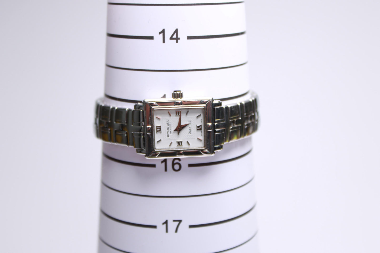 Vintage Raymond Weil Parsifal Ladies Tank Watch Silver Tone Swiss Quartz - Gems Forgotten 