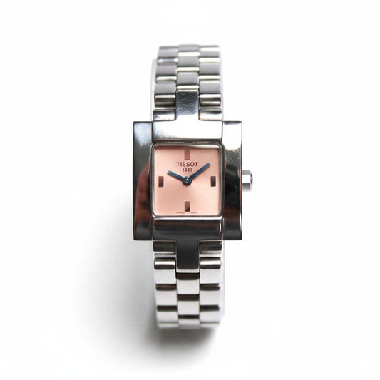 Vintage Tissot Classic Watch - L730K with Salmon Pink Dial Swiss Ladies Quuartz Wristwatch - Gems Forgotten 