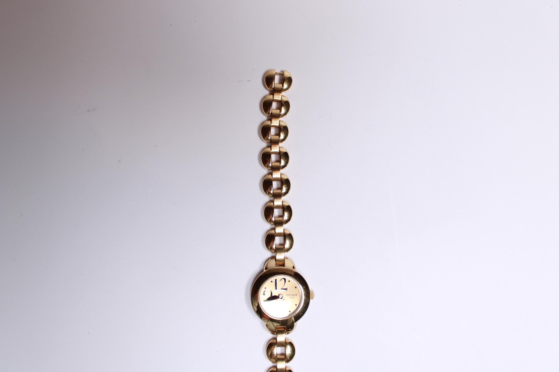 Vintage Tissot Classic Watch -Follie Follie, Gold Plated with Gold Dial Swiss Ladies Quartz Wristwatch - Gems Forgotten 
